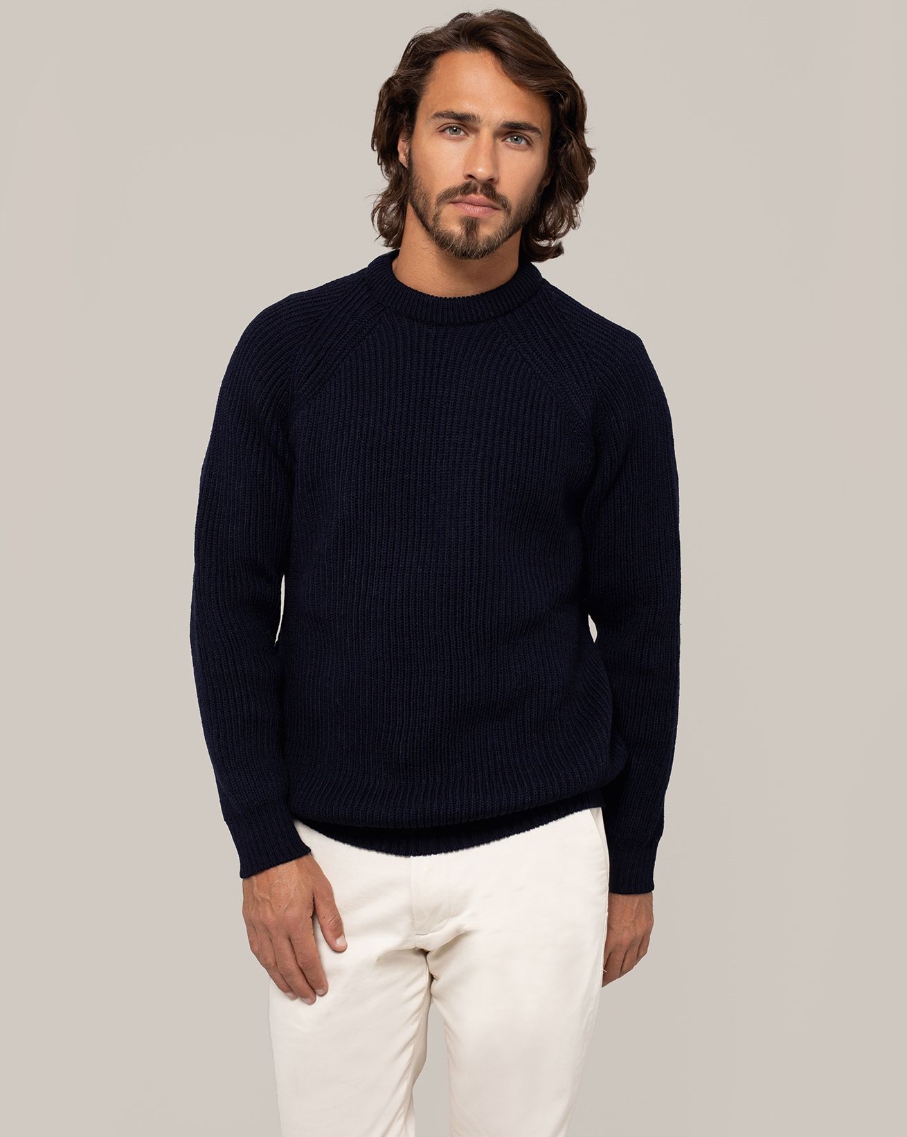 Men's Ribbed Fishermans Jumper