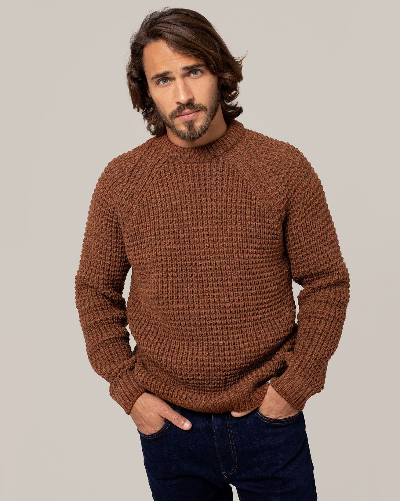 Men's Waffle Stitch Crew