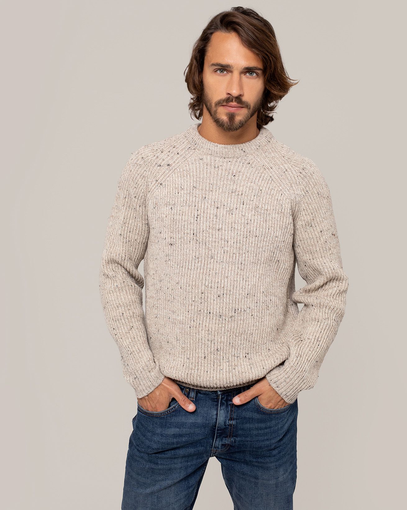 Men's Ribbed Fishermans Jumper