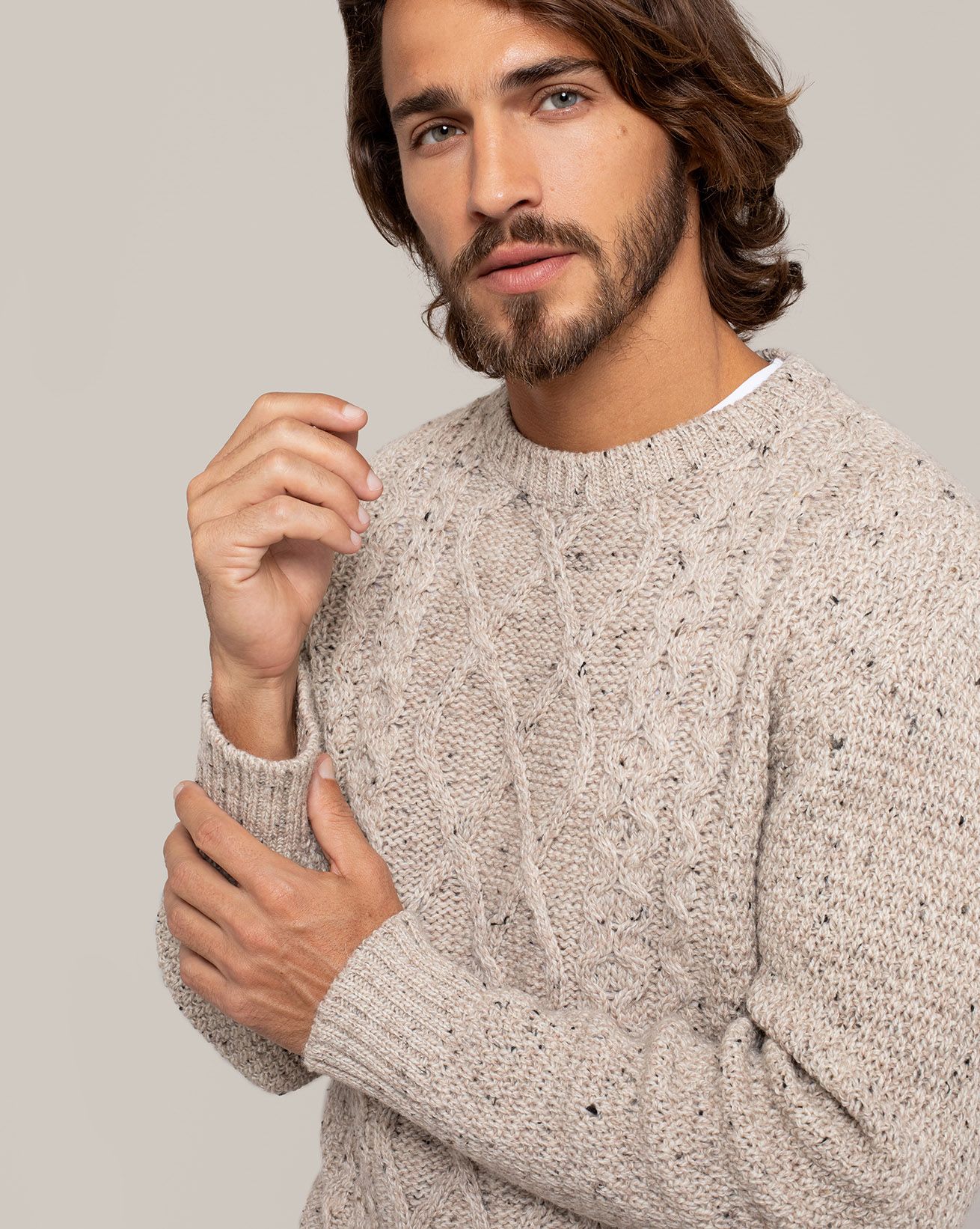 7618_Mens_Cable_Crew_Neck_Jumper_Oatmeal_Fleck_3_WEB.jpg