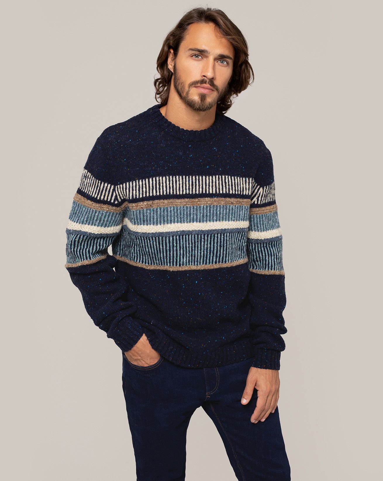 Men's Statement Donegal Sweater