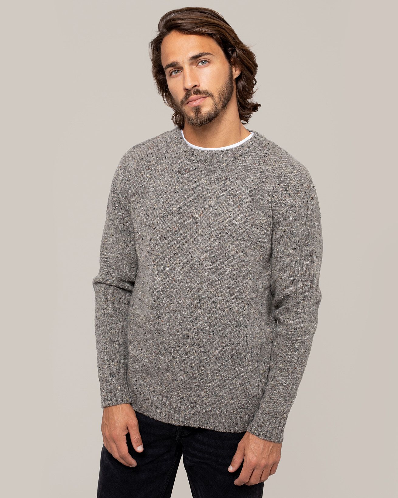 Men's Donegal Crew Neck Jumper