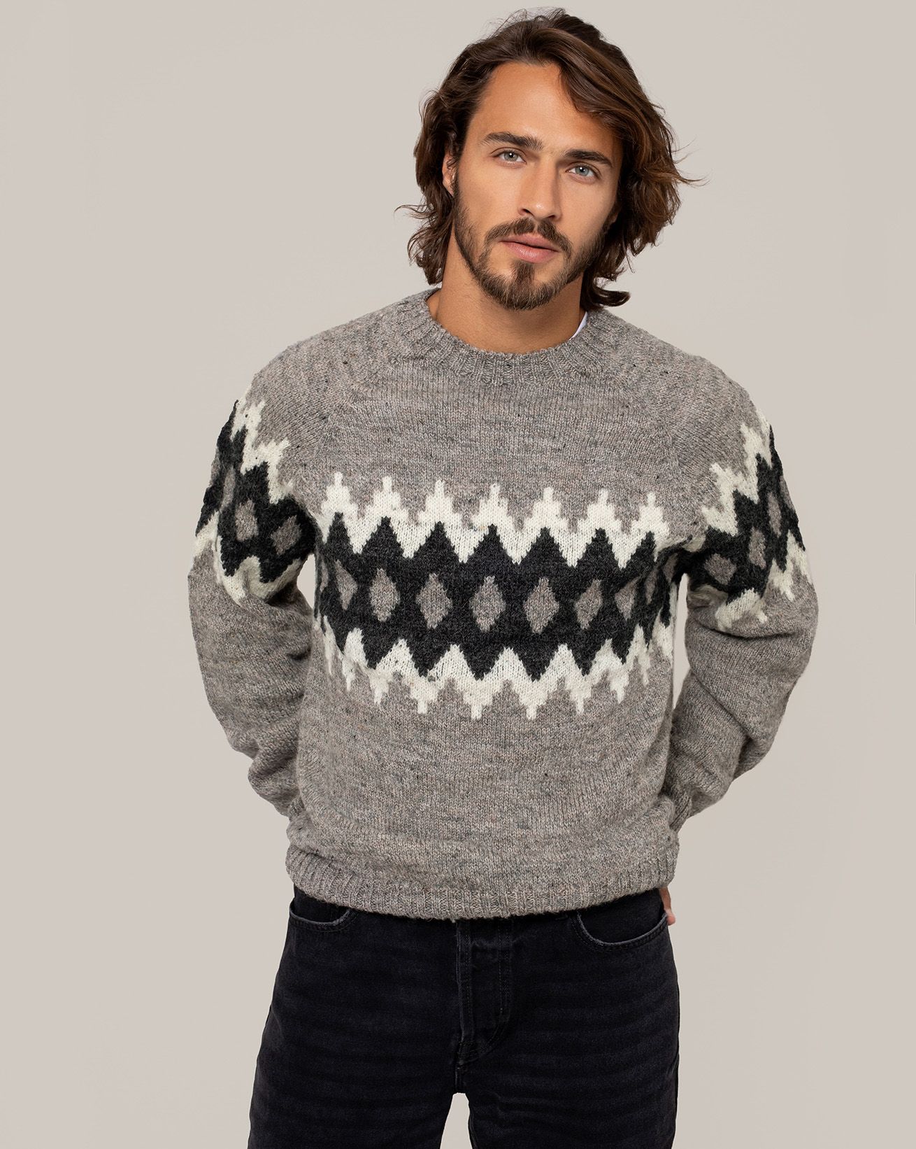 Pull pour homme Fair Isle britannique