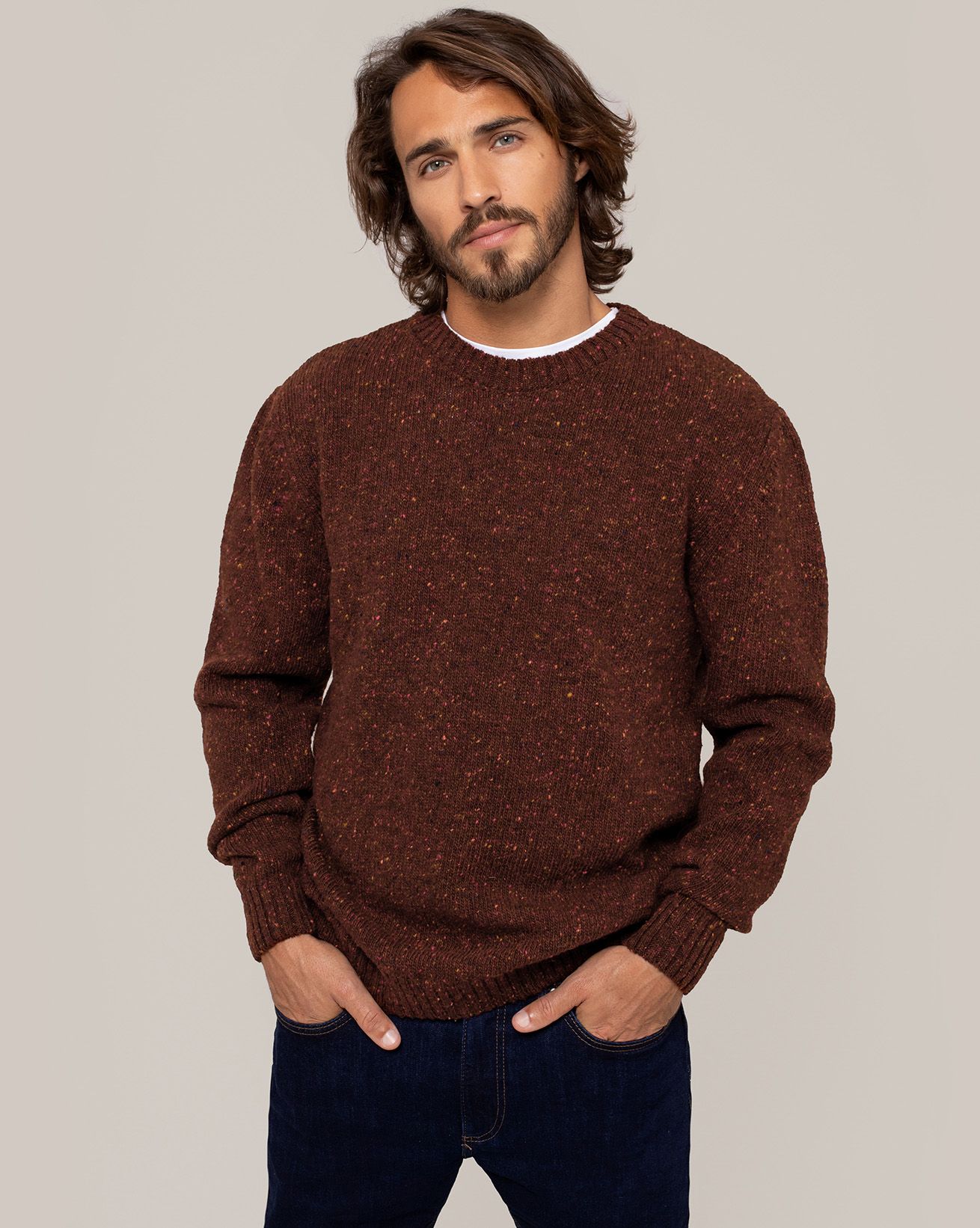 Men's Donegal Crew Neck Jumper