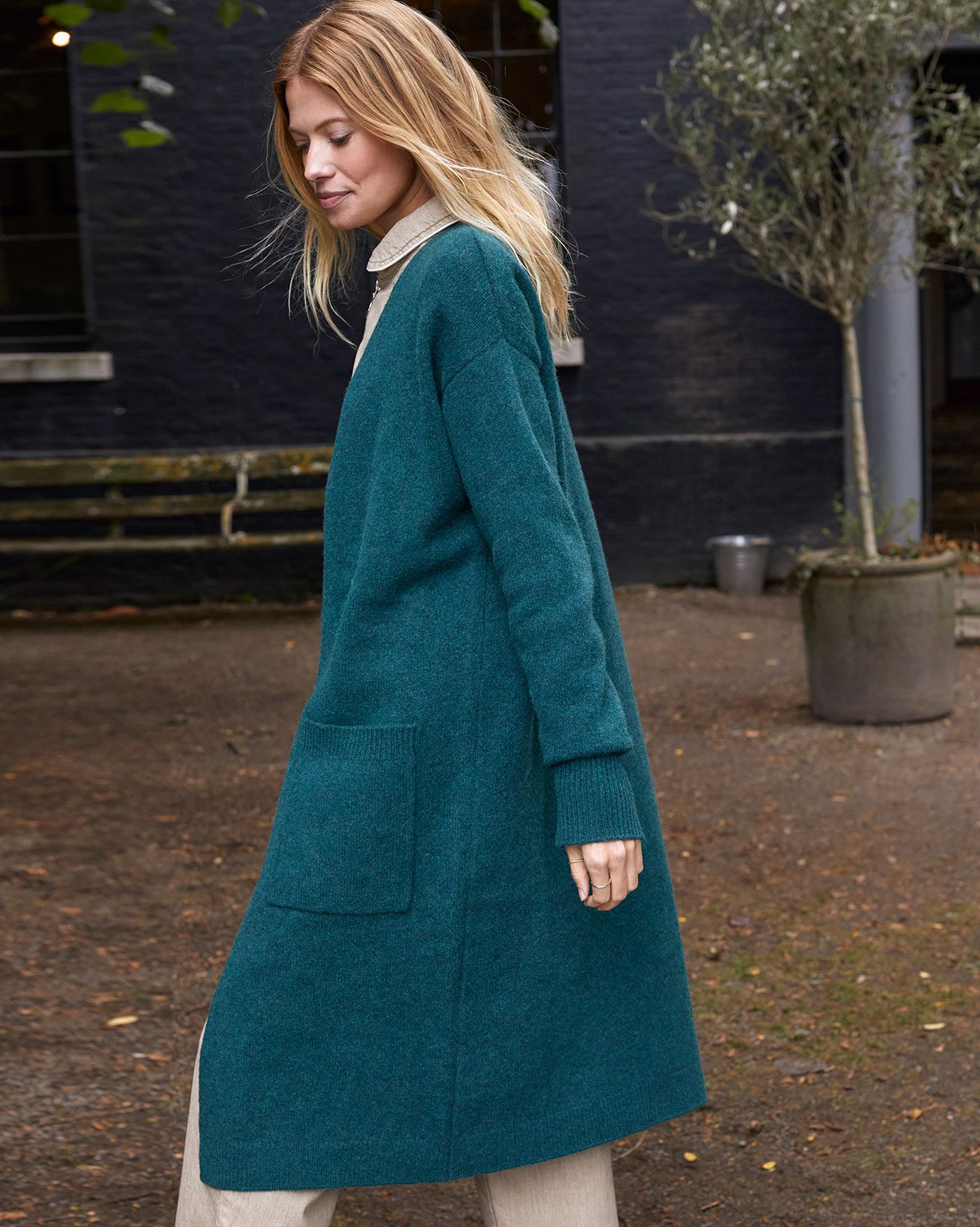 Felted Longline Cardigan