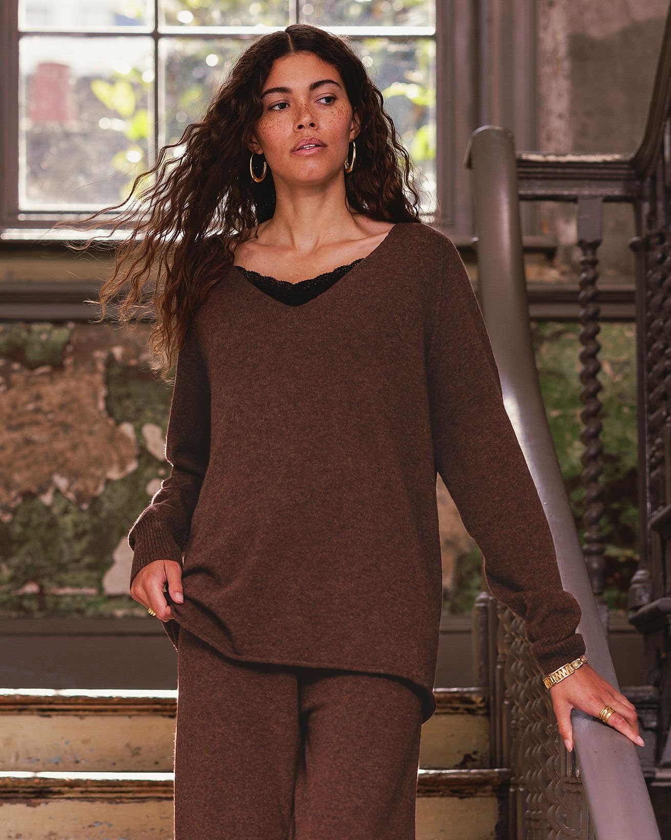 Supersoft Slouch V Neck Jumper