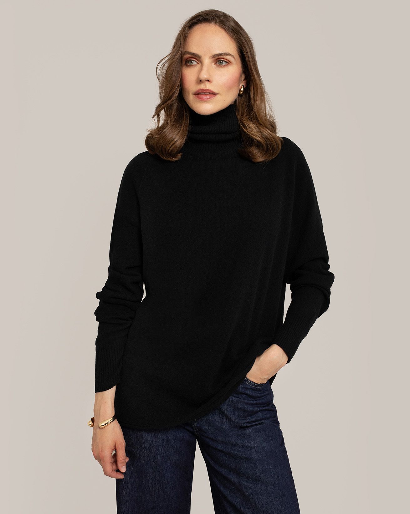 Supersoft Slouch Turtleneck Sweater