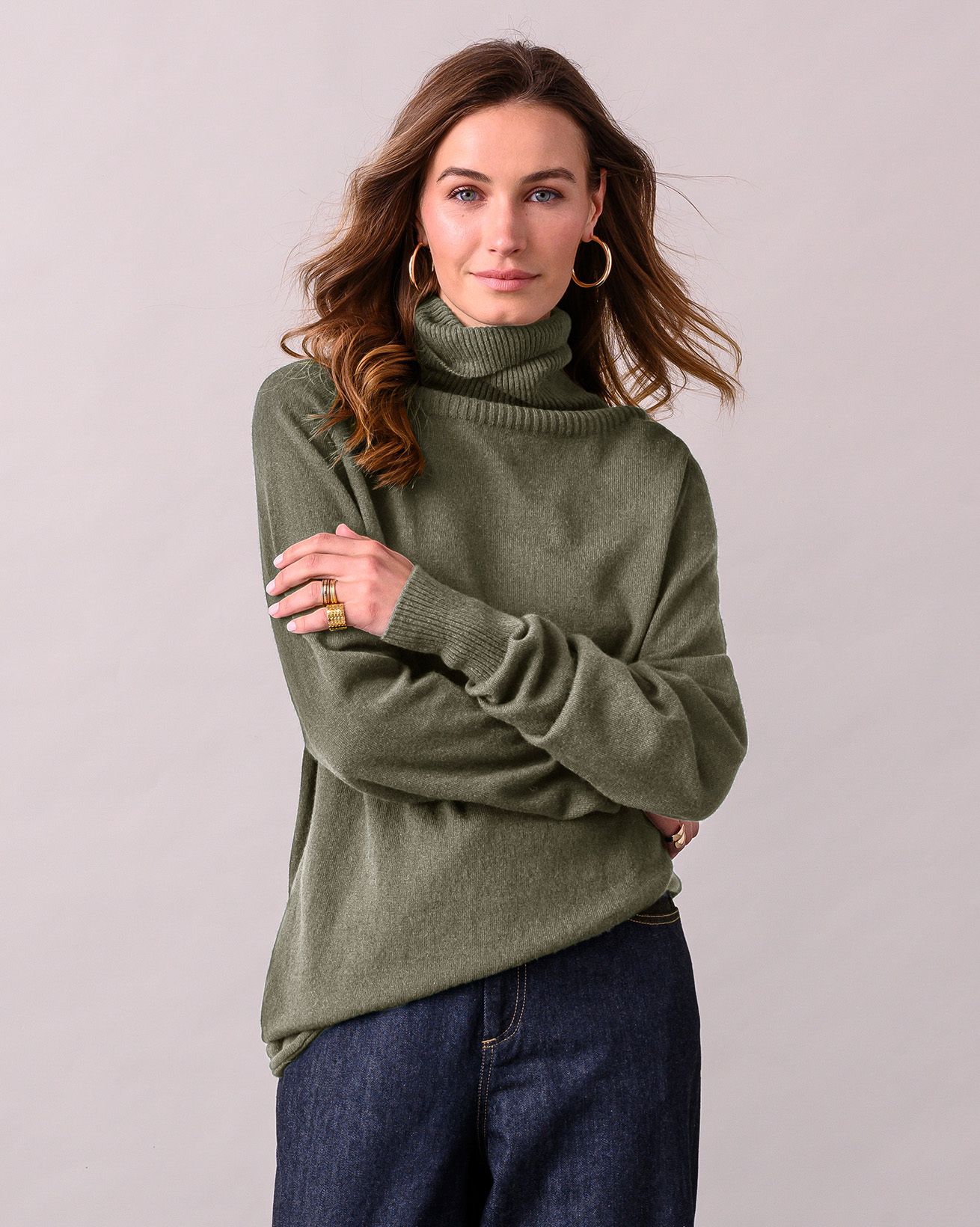 Supersoft Slouch Turtleneck Sweater