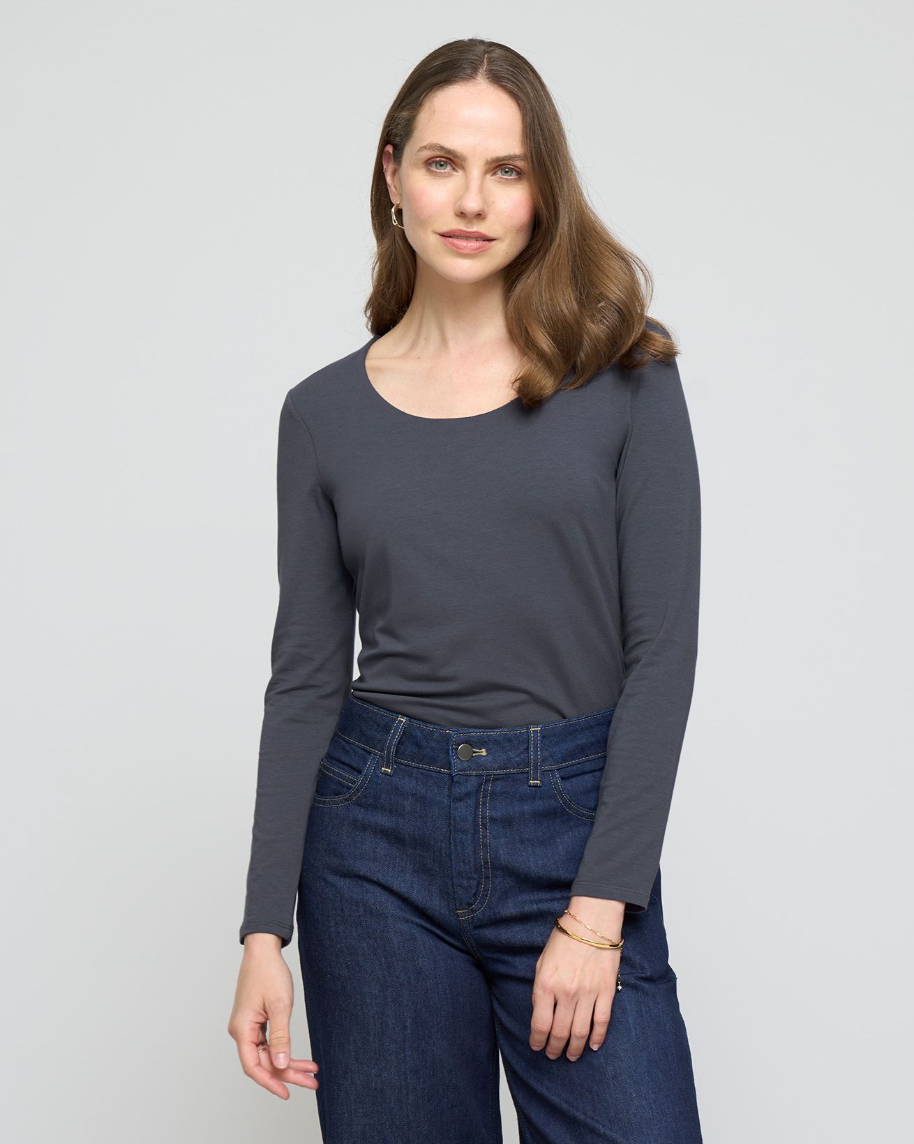 Darcey Scoop Long Sleeve T Shirt