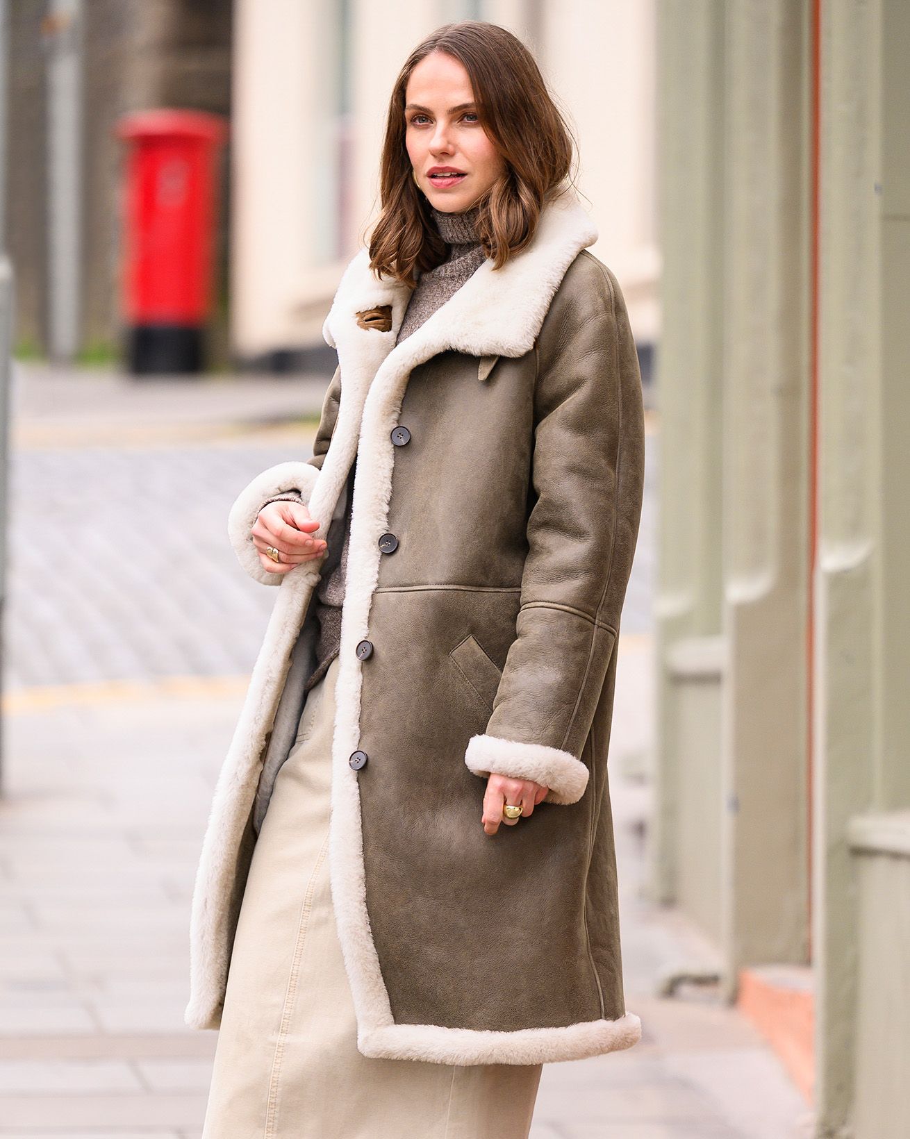 Classic Sheepskin Overcoat 