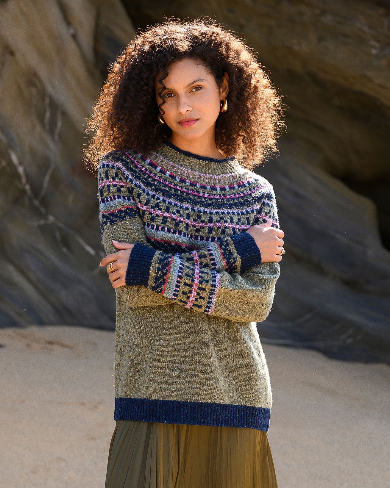 Donegal Fair Isle Yoke Jumper