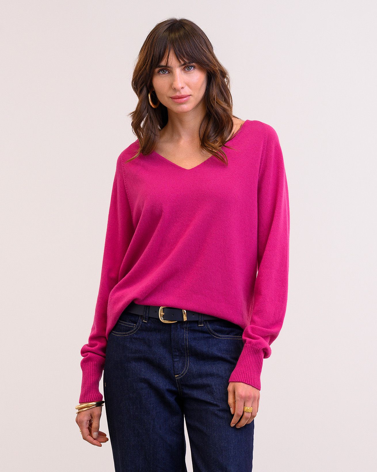 Supersoft Slouch V Neck Jumper