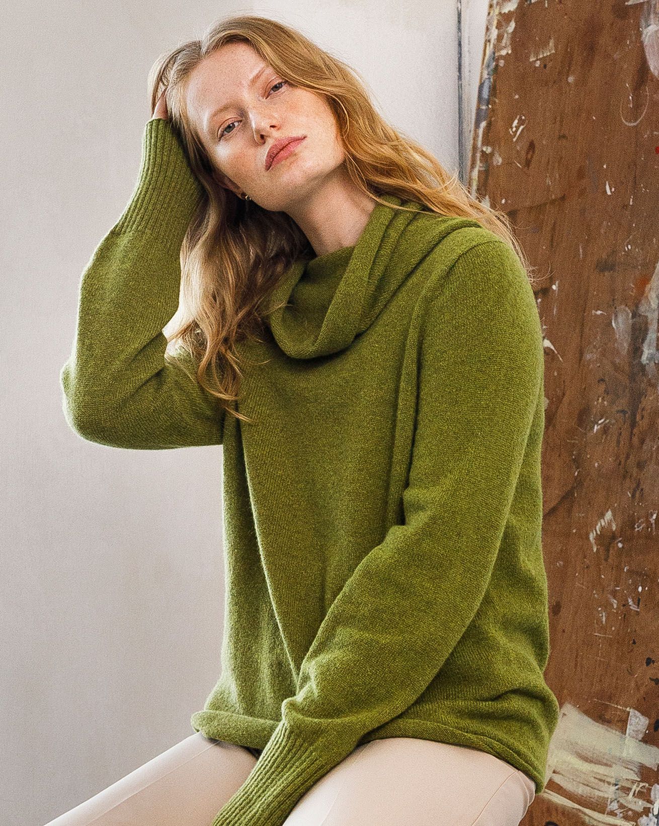 Supersoft Slouchy Cowl Neck Jumper