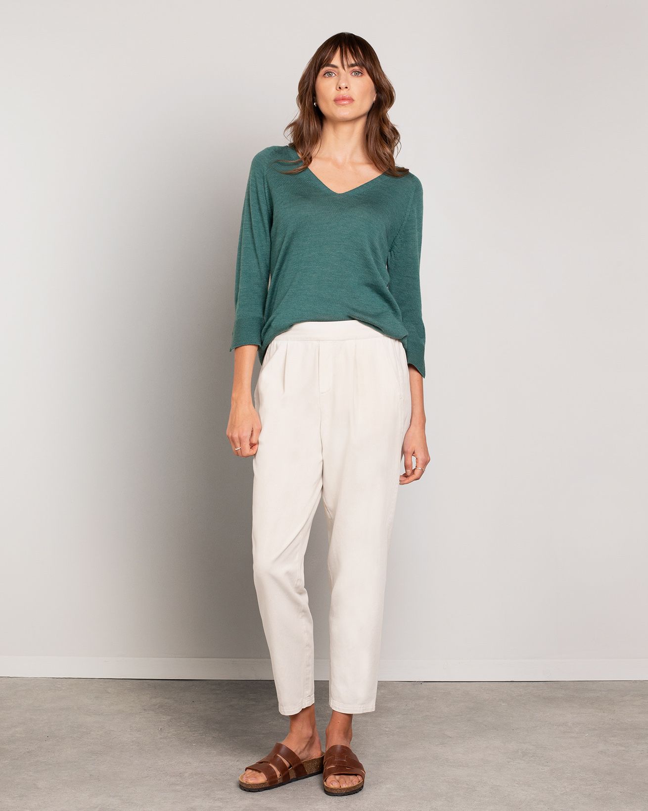Pantalon fuselé en twill