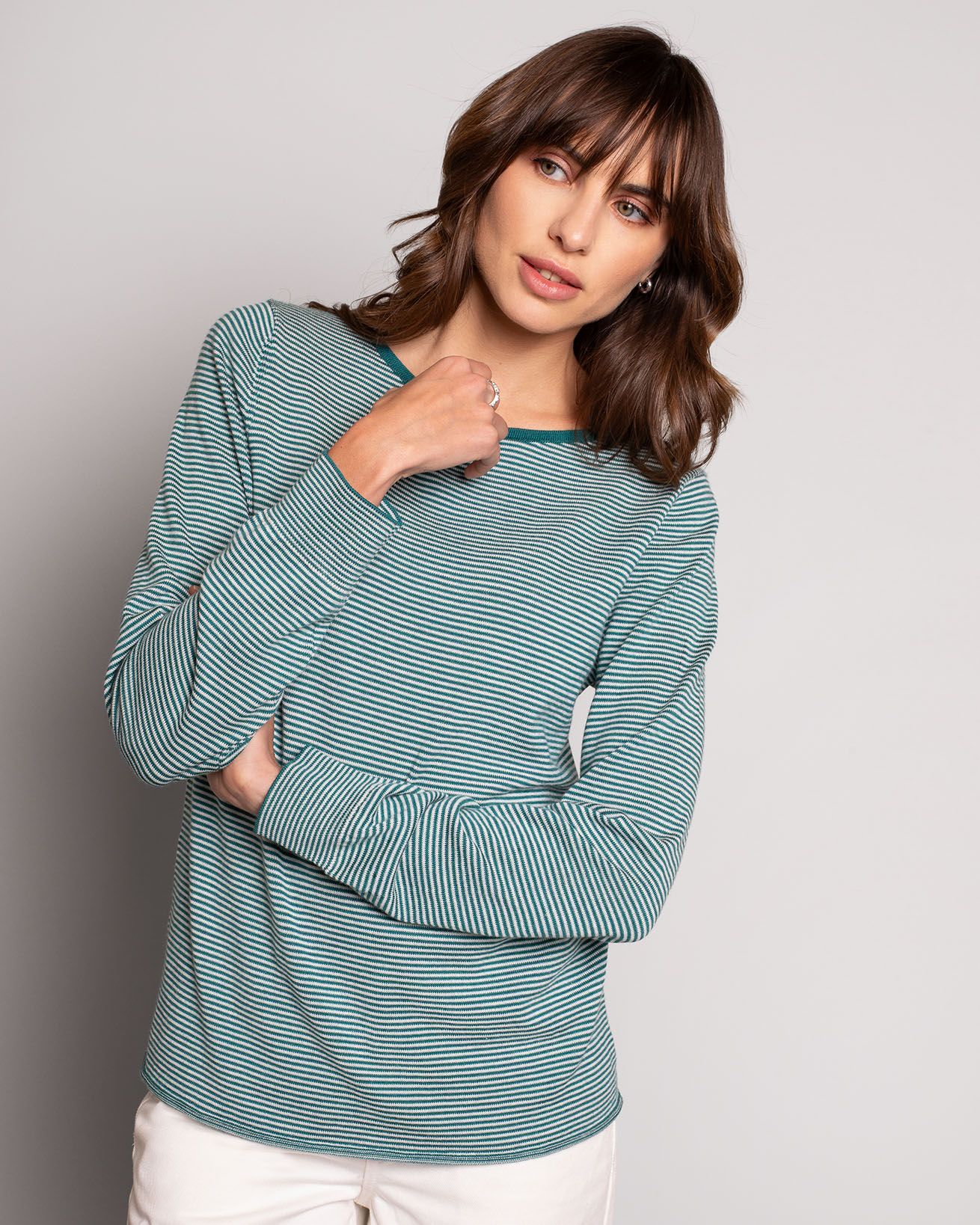 Merino Fine Knit Boat Neck Jumper