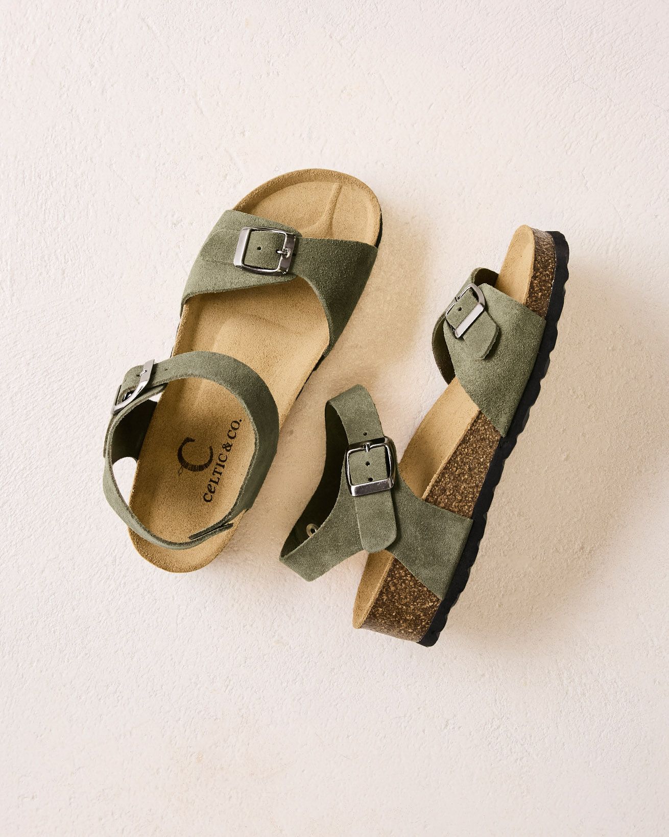 Low Wedge Double Buckle Sandal