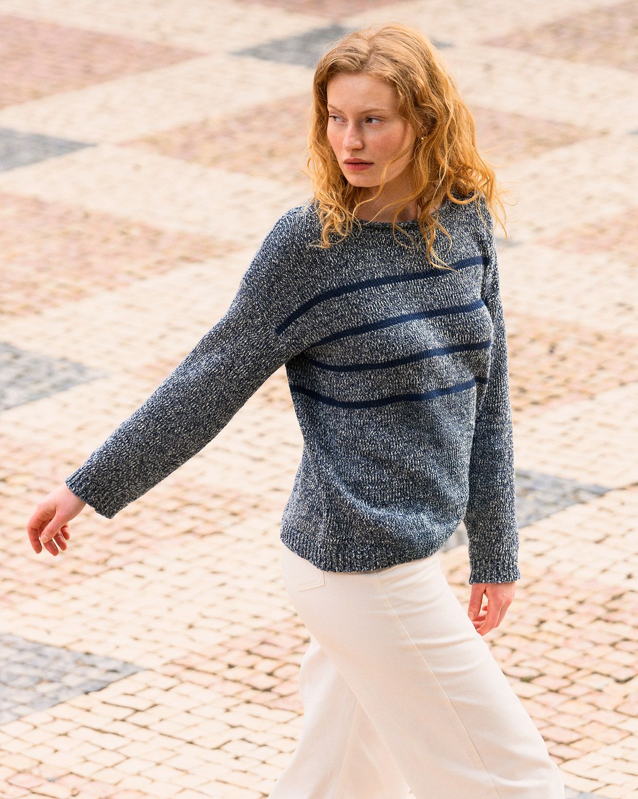 Yarn Twist Breton Jumper