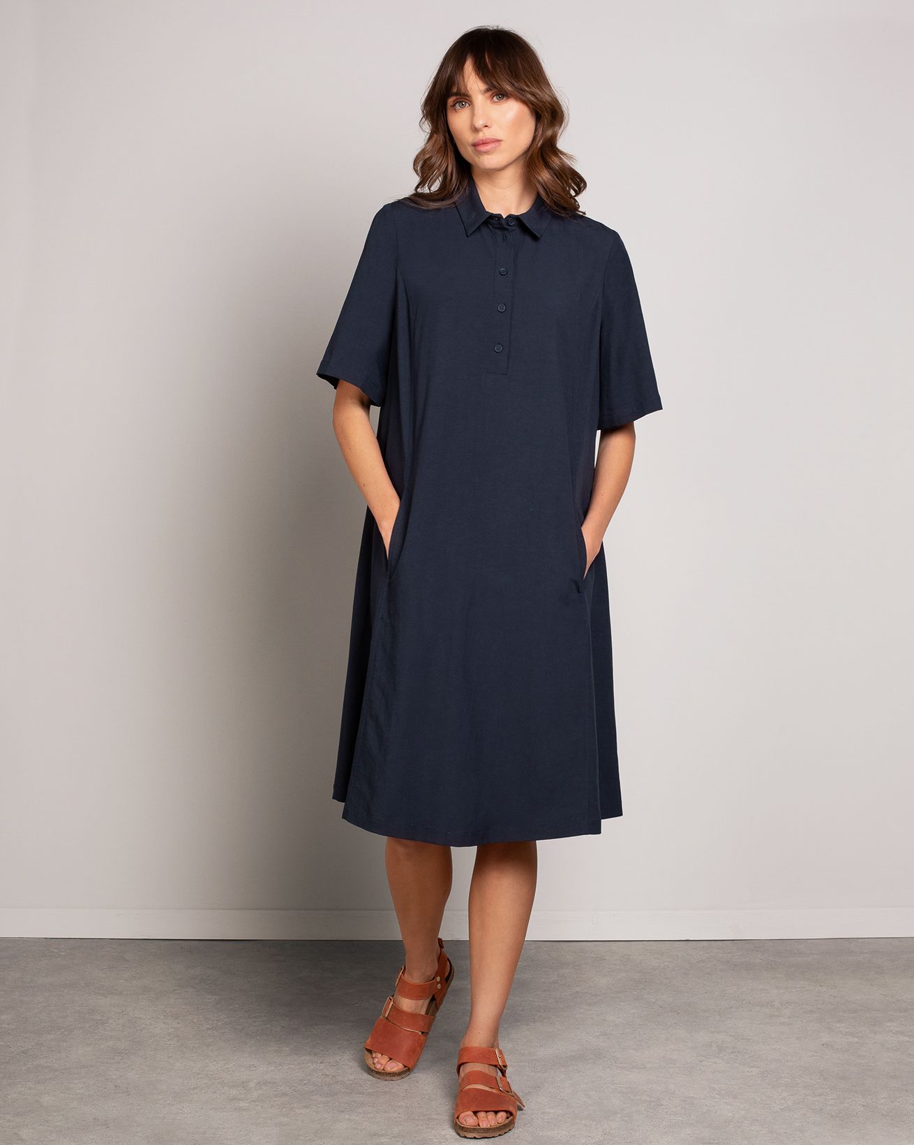 Short Sleeve Swing Dress