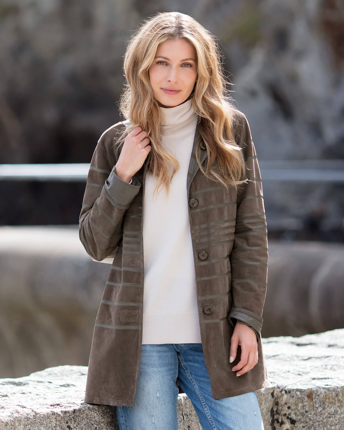 Reversible Suede & Leather Coat