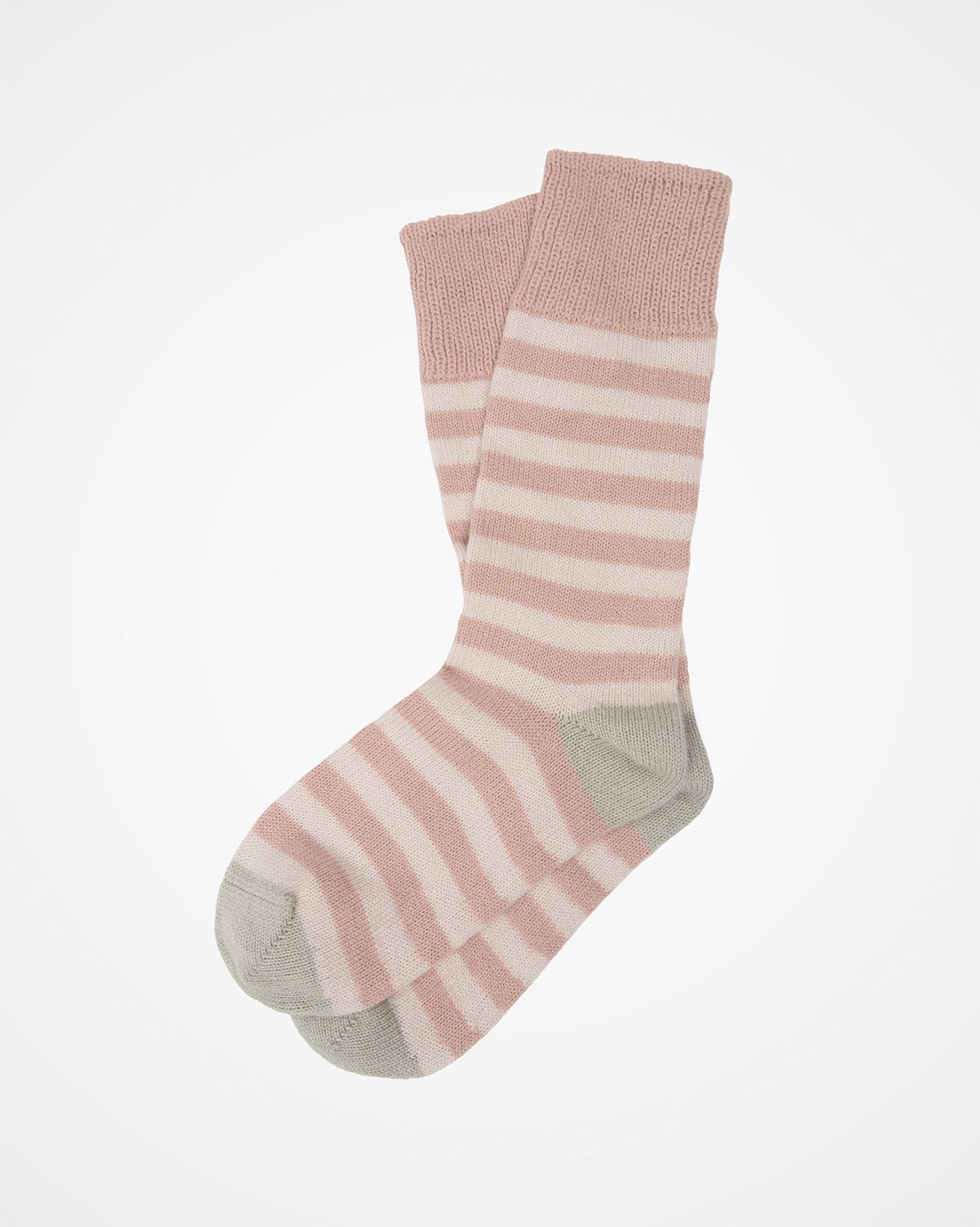 Ladies Cashmere Cotton Striped Sock