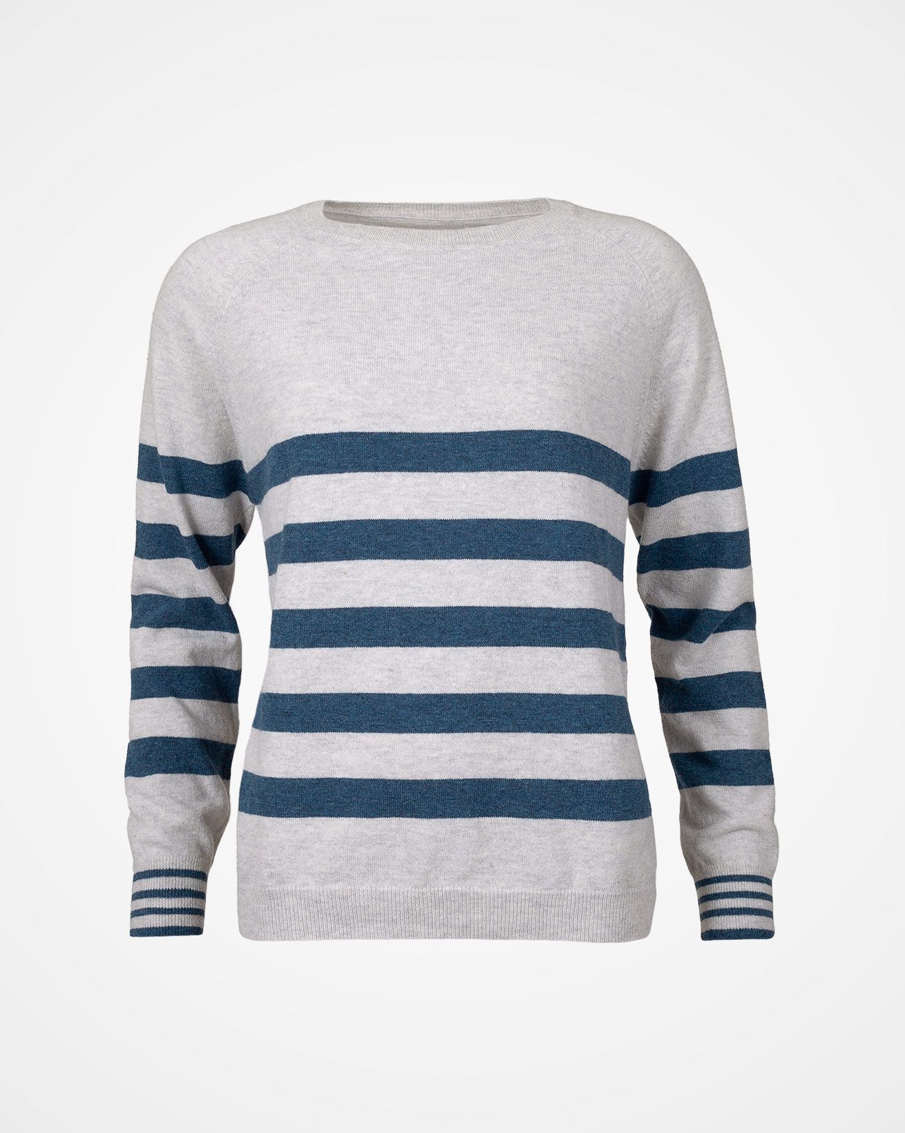 Placement Crew Neck Sweater / Fossil Stripe / S