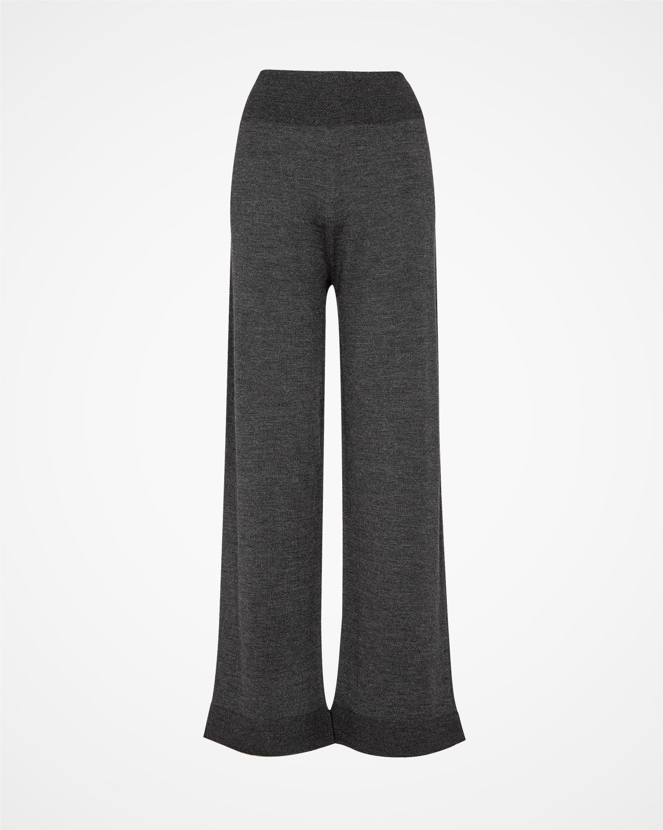 Wide Leg Merino Lounge Pants / Charcoal / L