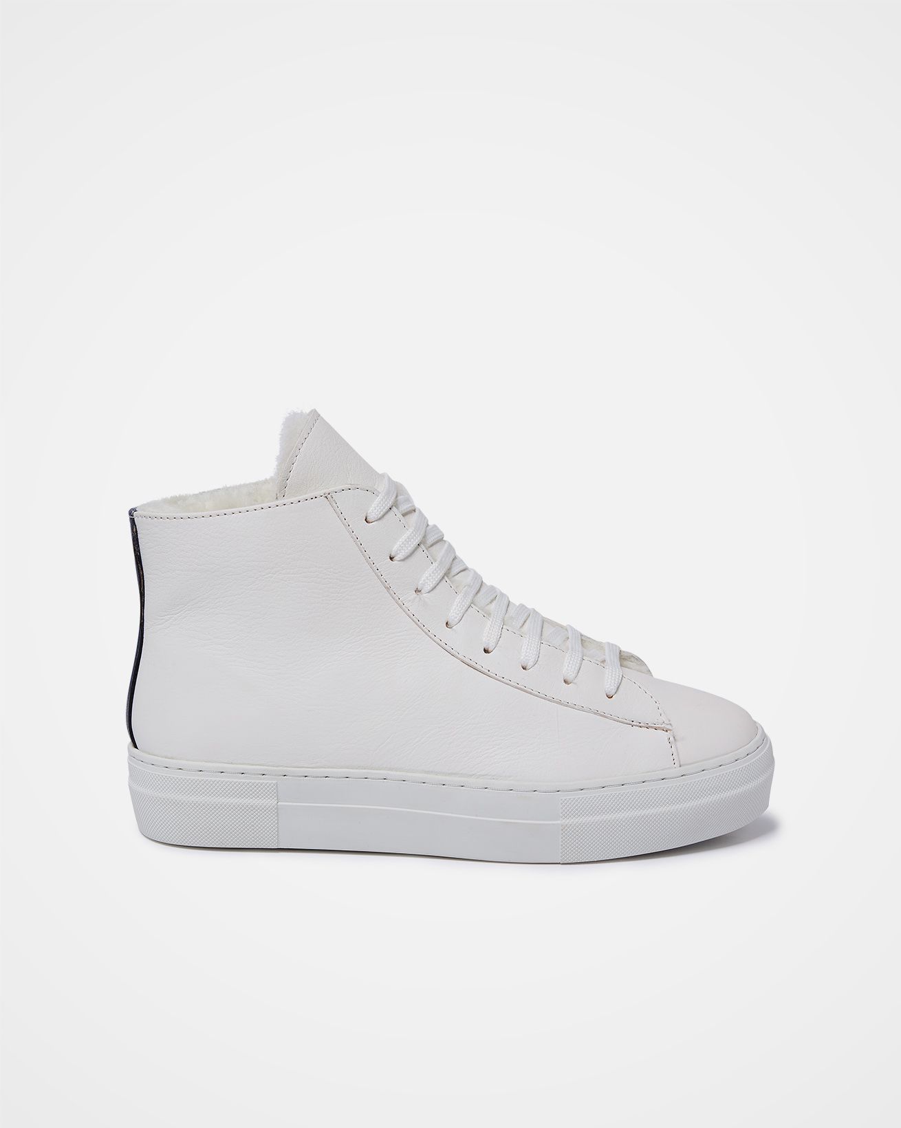 Sheepskin Lined High Top Trainer