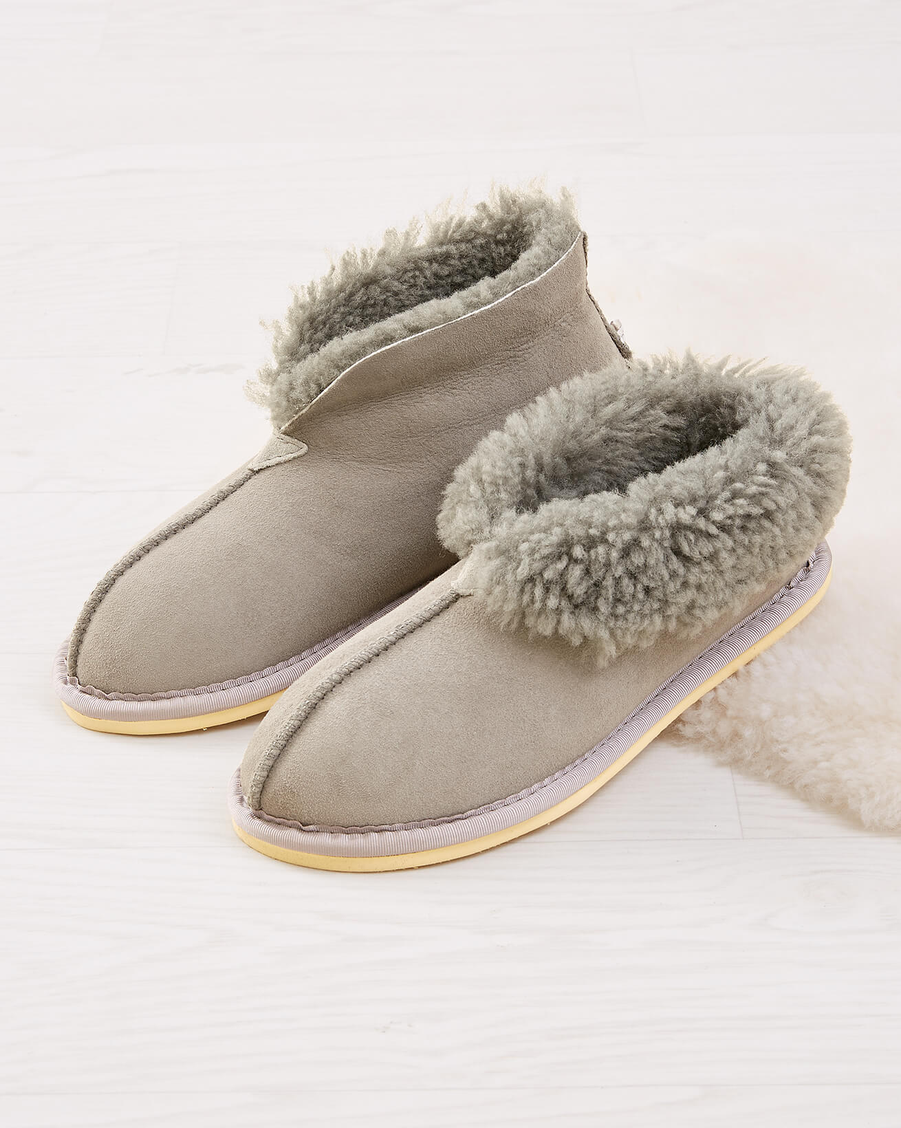 Ladies Shearling Bootee Slippers