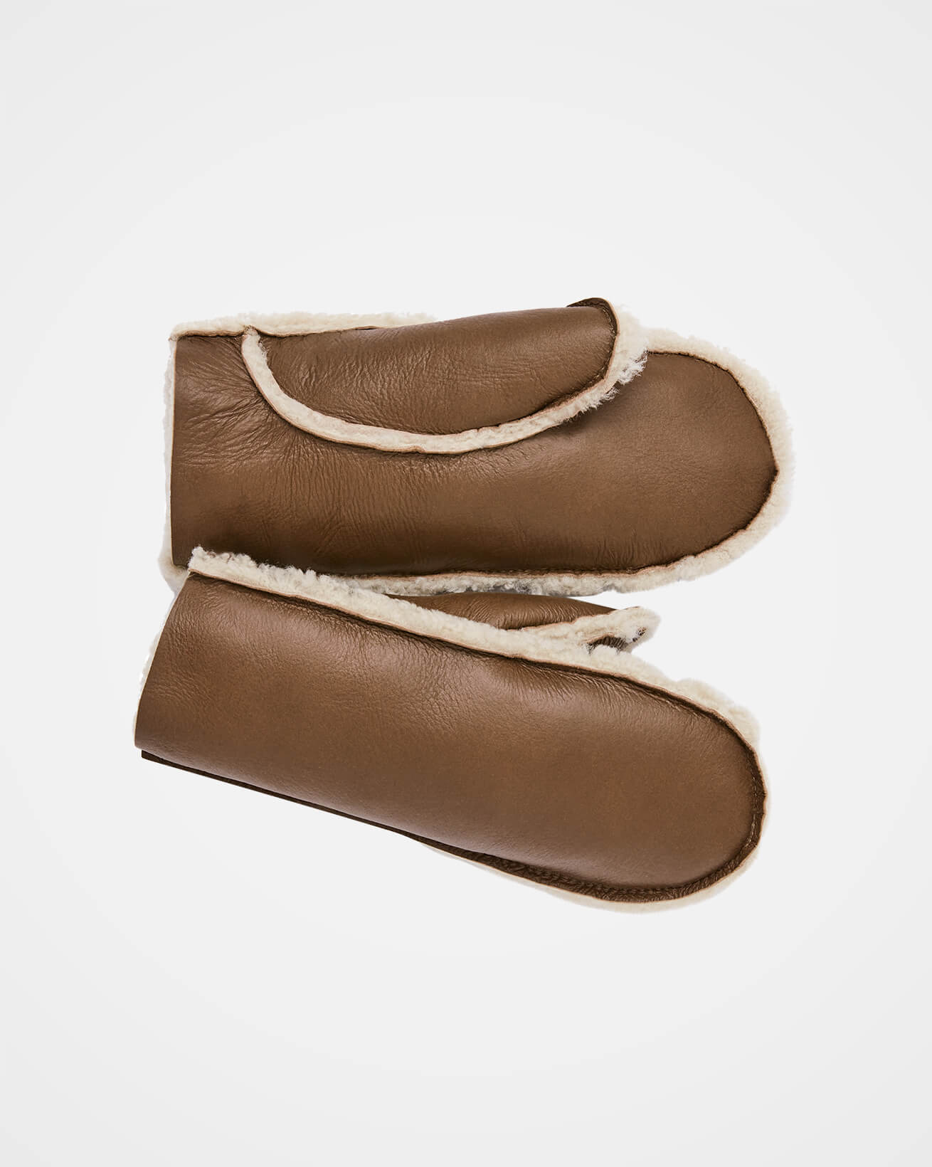 Men's Women's Genuine Sheepskin Slippers Brown 100% Fur Hand Crafted Soft Sole