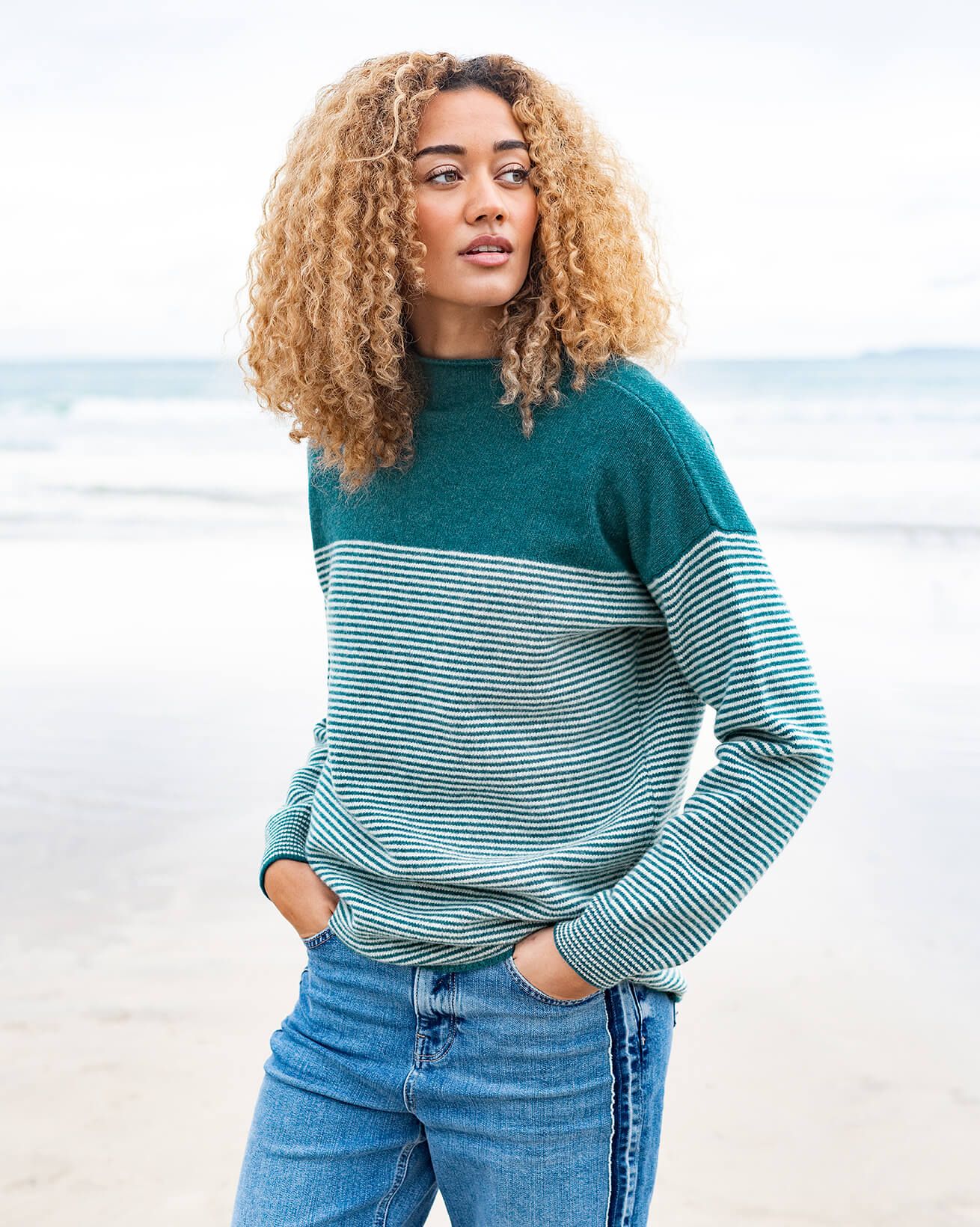 Felted Funnel Neck Sweater