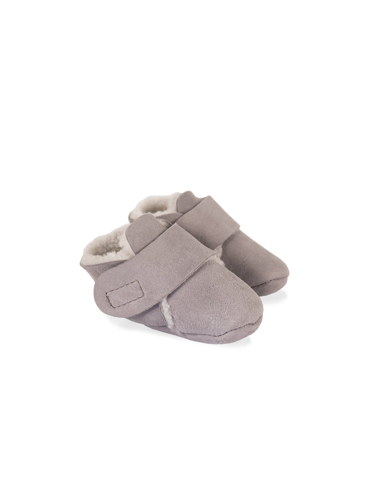 Sheepskin Crawler Shoes / Light Grey / One Size 