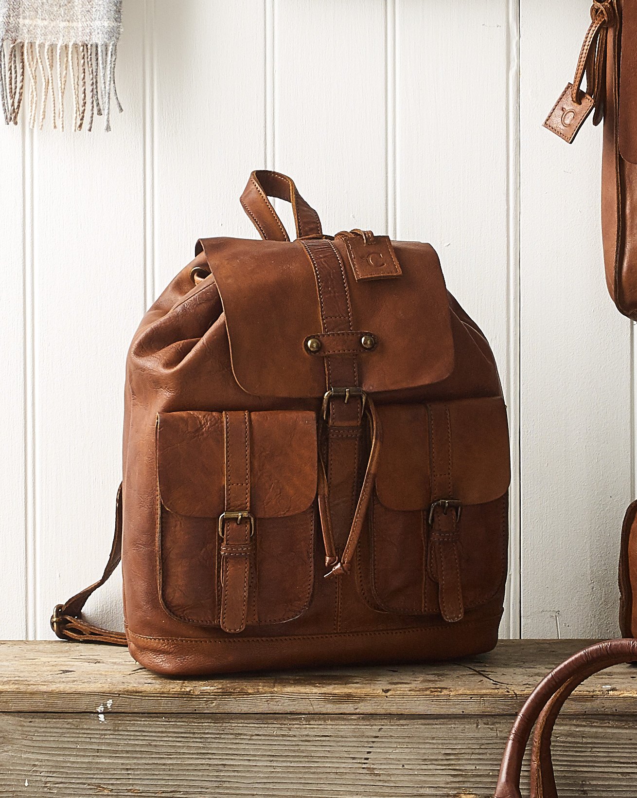 Leather Back Pack