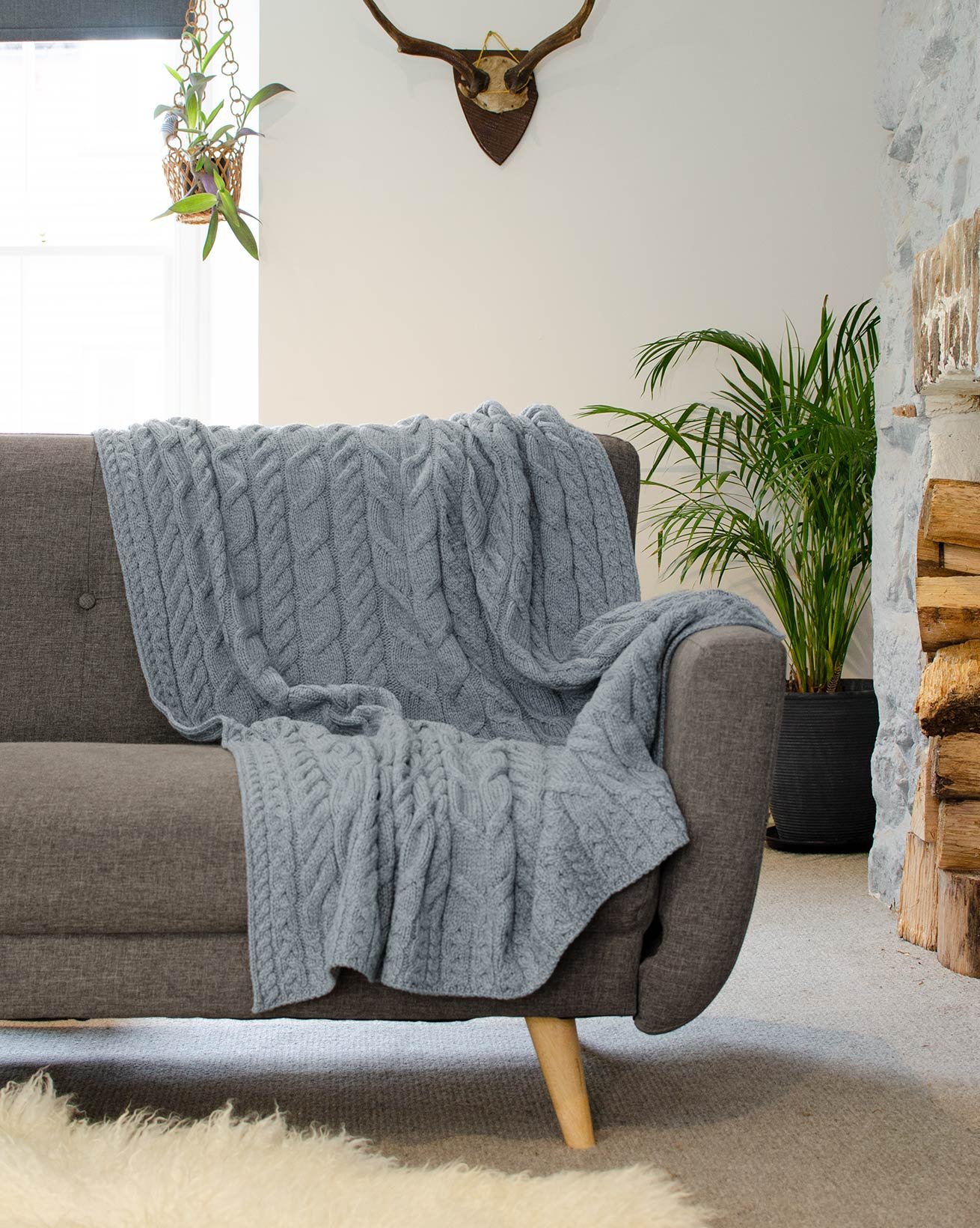 Knitted Cable Throws