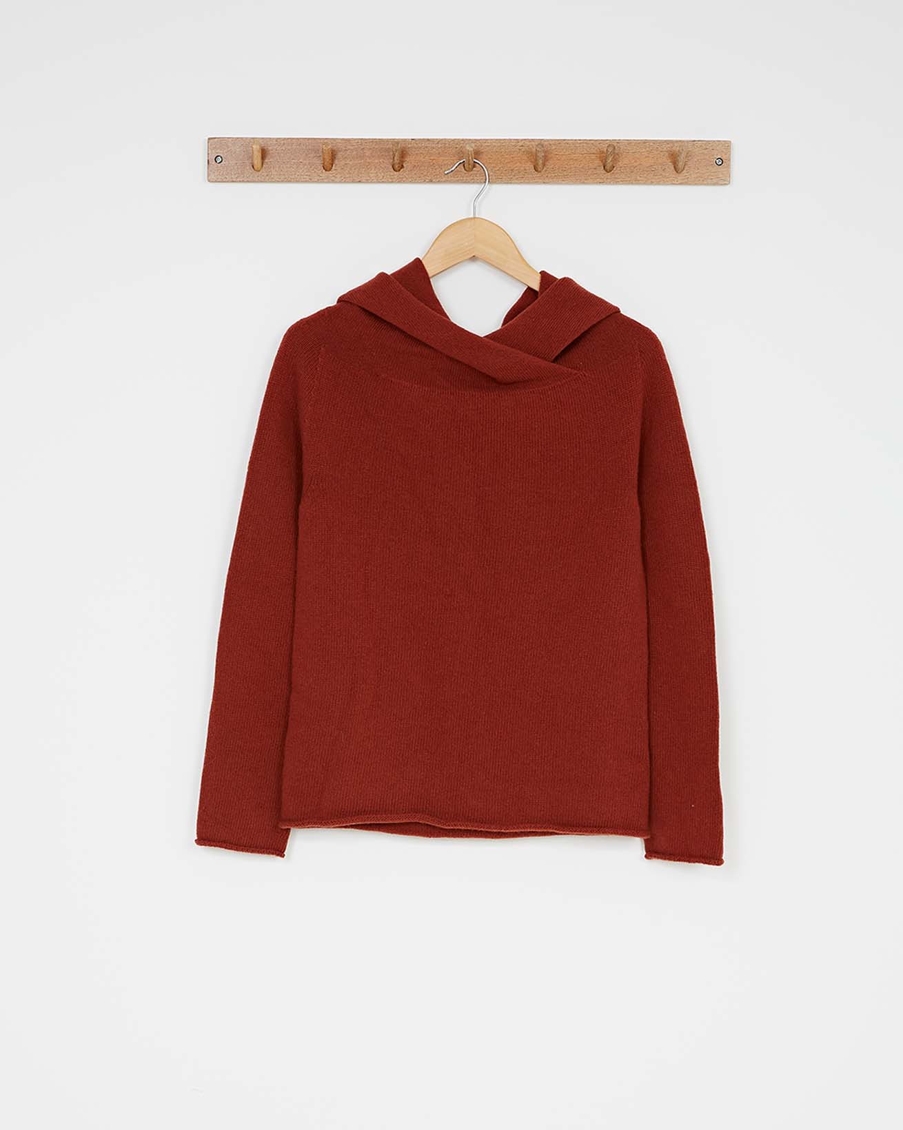 Collared Slouch Jumper / Rust / S