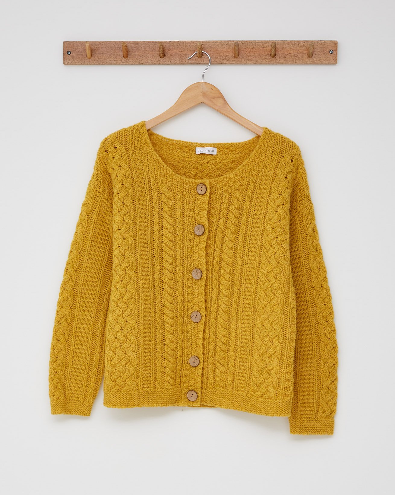 2441 shetland cable cardigan - size small - gorse.jpg