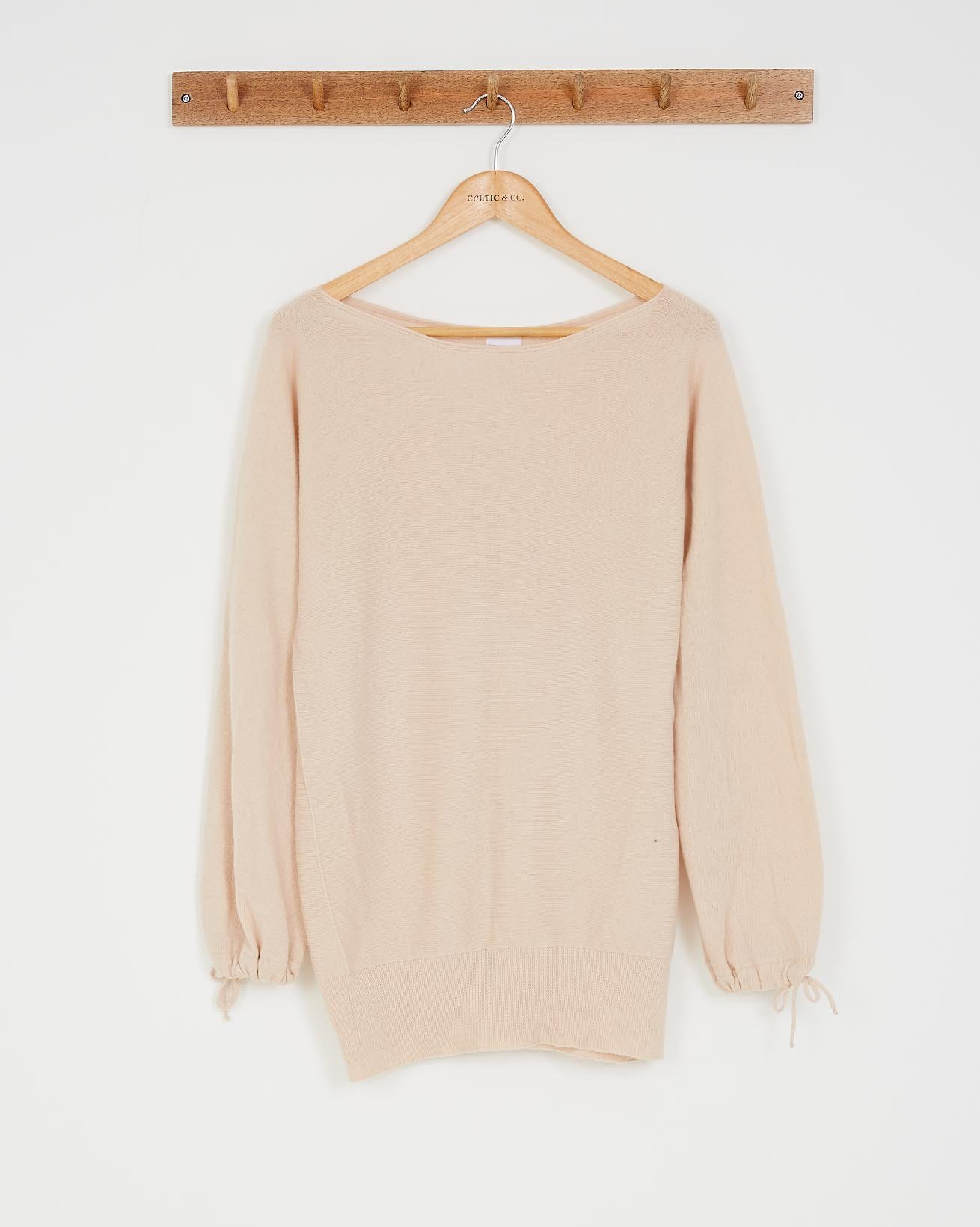 Boat Neck Luxe Lounge Sweater / Peony / S
