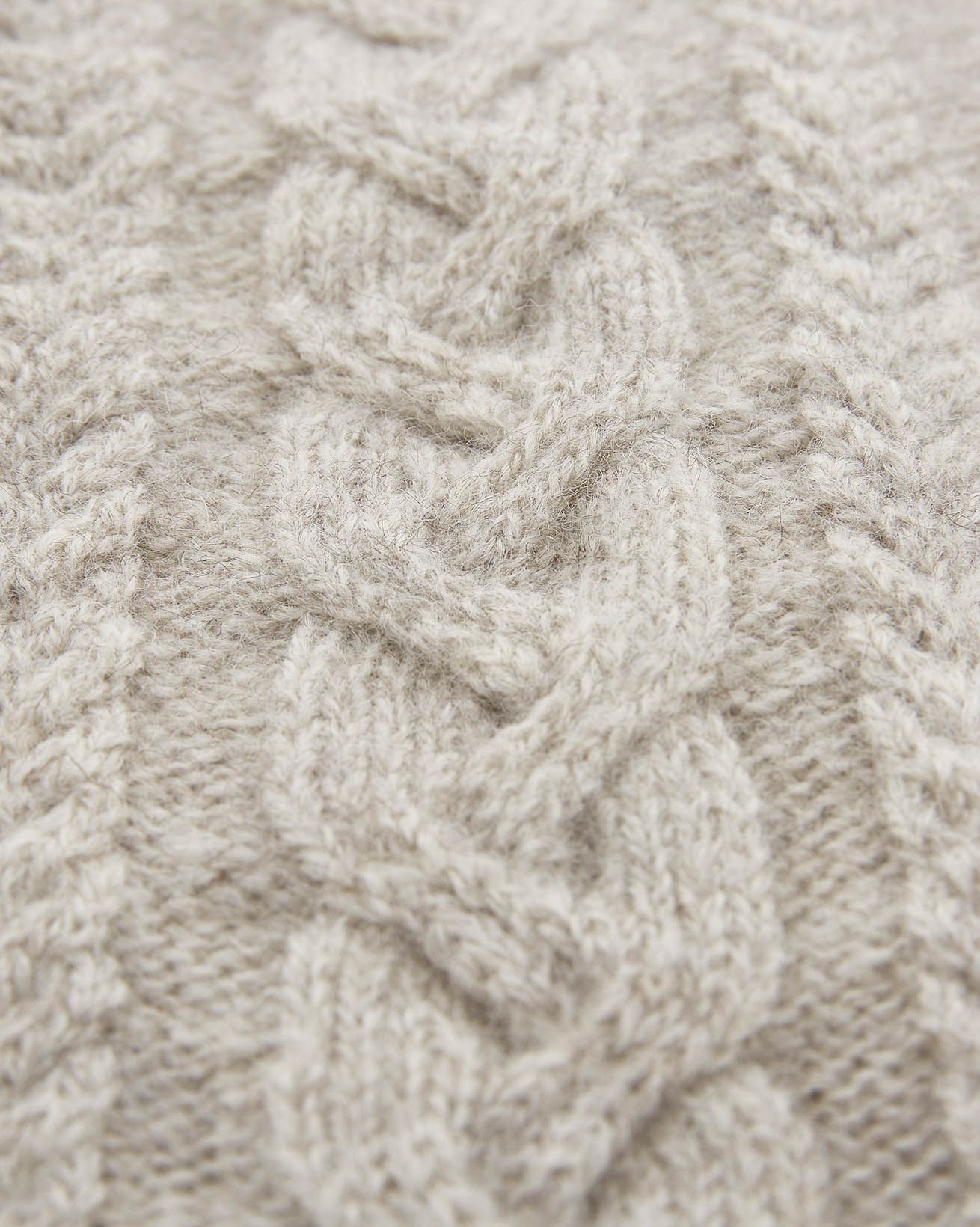 British Wool Cable Zip Cardigan