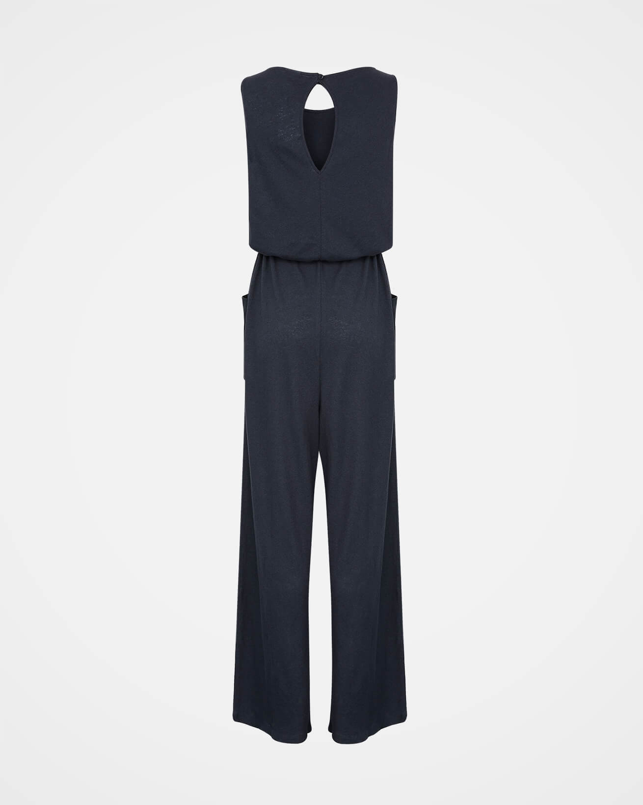 Linen/Cotton Sleeveless Jumpsuit