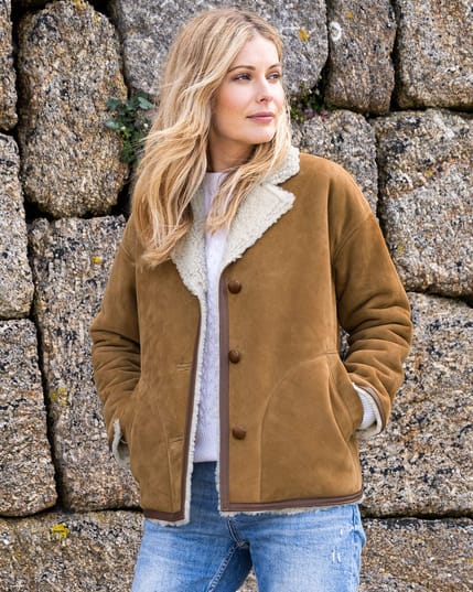 Celtic Co Ladies Classic Shearling Jacket Xs Brown, How Much To Dry Clean A Sheepskin Coat