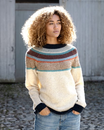 7675 - Statement Donegal Jumper - Oatmeal