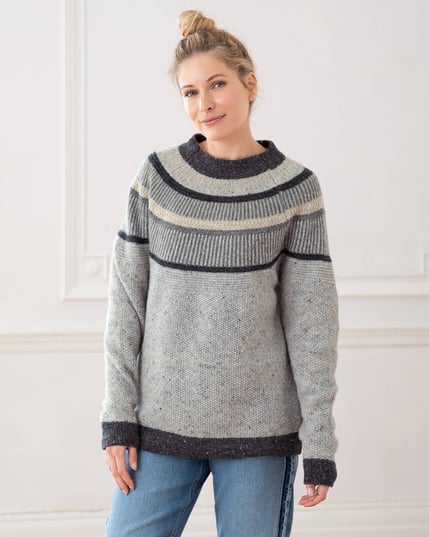 7675 Statement Donegal Jumper Fossil (New)