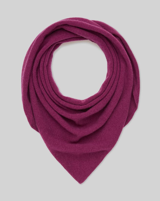 unisex light triangle scarf, merino-silk-cashmere blend