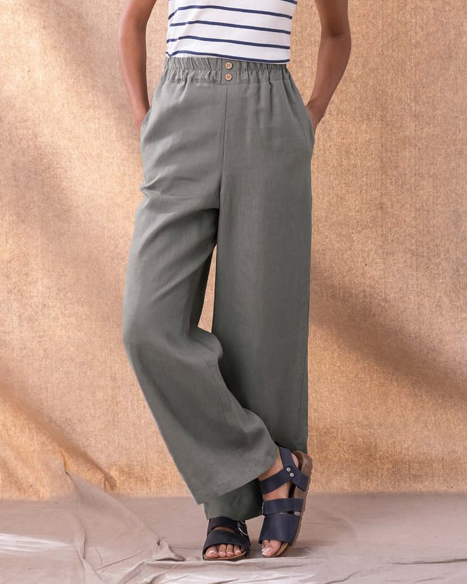 32 Degrees Cool Pull On Pant M  Pants for women, Pull on pants, Linen  blend pants