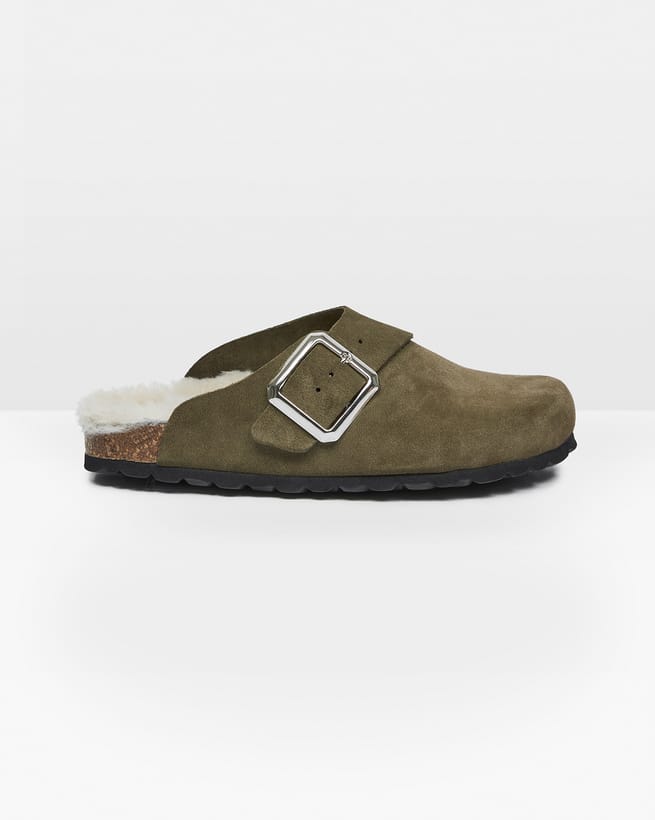 Sheepskin clogs hot sale