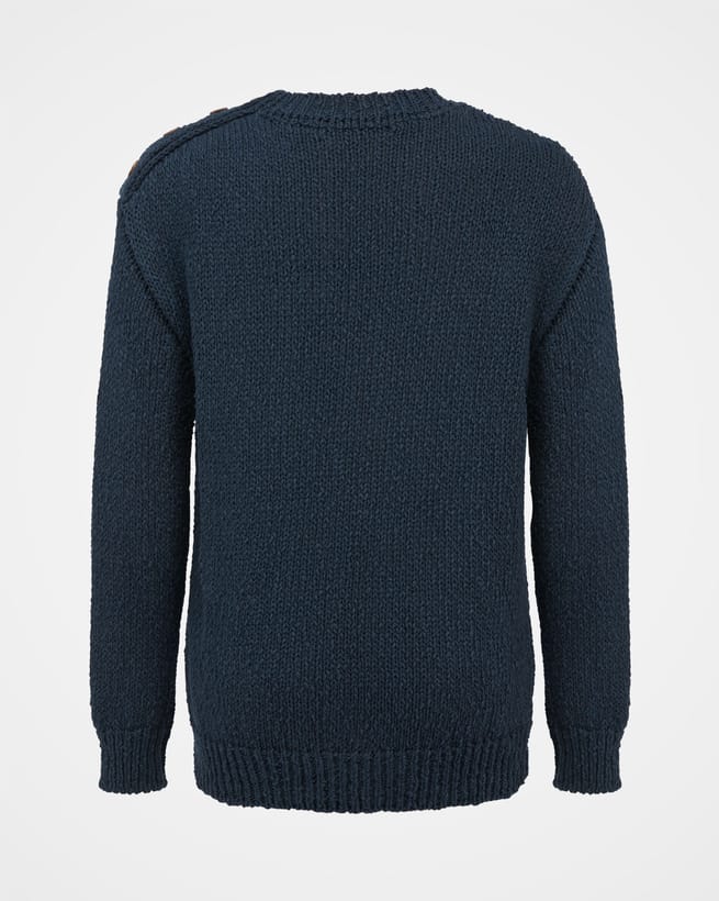 Mens offers Crew Slub Sweater L Truth Republic Cotton Wool Oversize Bouclé Popcorn Knit