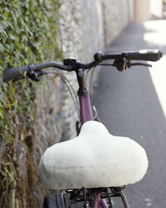 All Sheepskin Exercise Bike Seat Cover