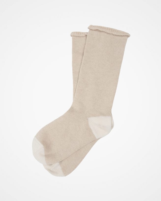 1pair Women's Cashmere Wool No-shedding Soft & Warm Floor Socks For Autumn  And Winter, Toe Socks Style