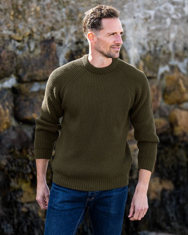 Irish Fishermans Ribbed Sweater