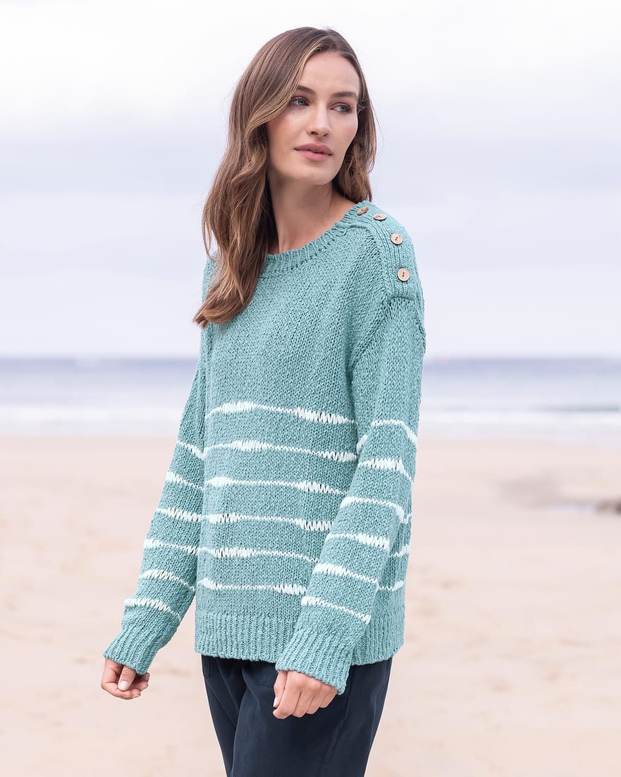 Drop Stitch Breton Sweater